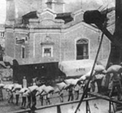 Embarque de café no Porto de Santos – 1908